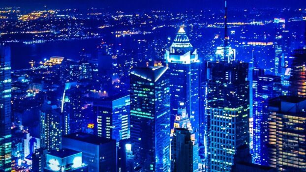 ニューヨークの摩天楼のイメージ背景